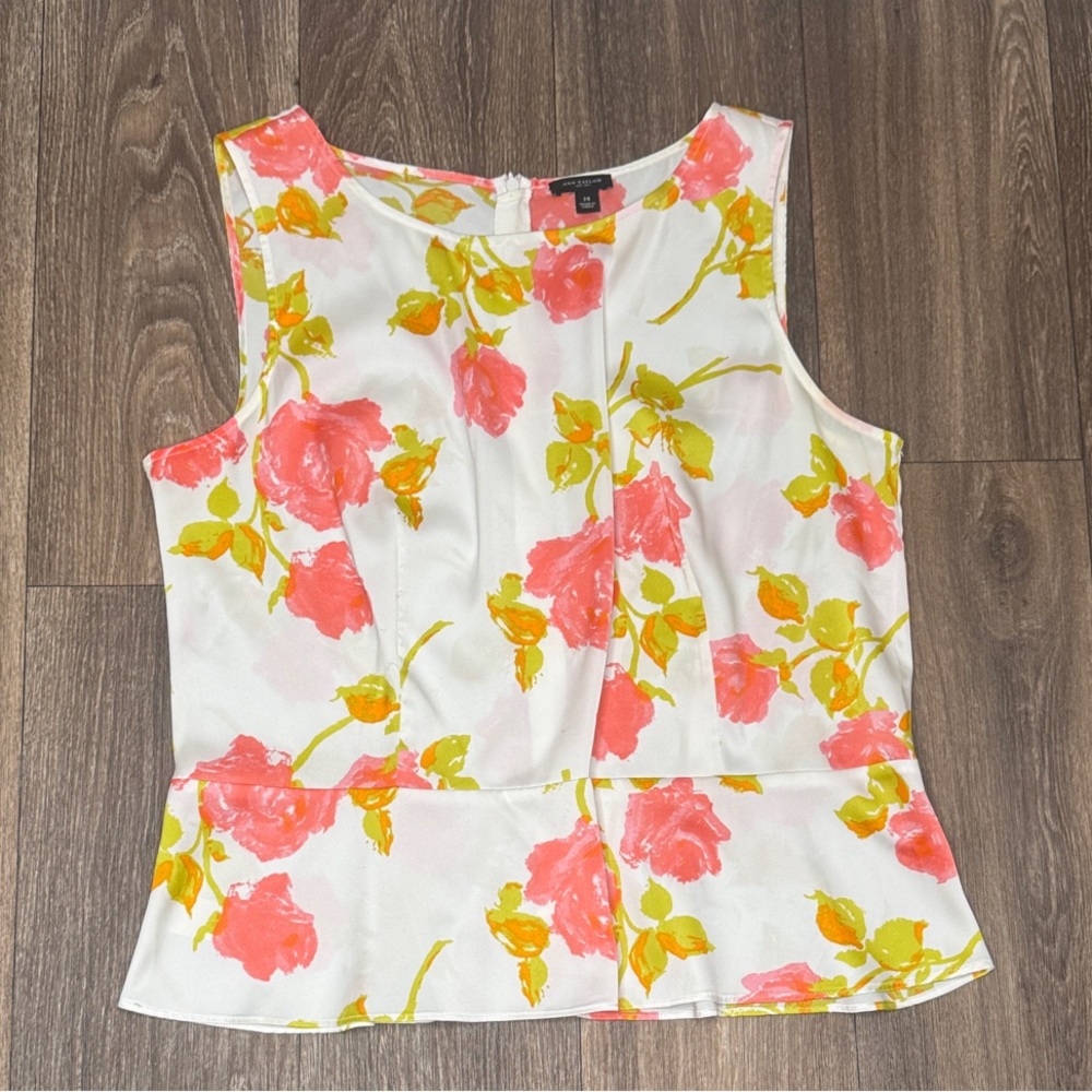 Ann Taylor Floral Tank Top - Pink and Yellow Women’s Size 14 - Picture 11 of 11